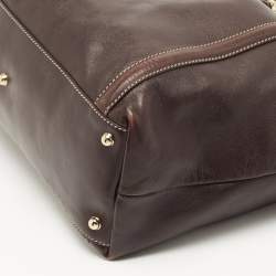 Pre Owned Gucci Black Leather Large Britt Tote