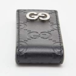 Gucci Black Guccisima Leather Money Clip