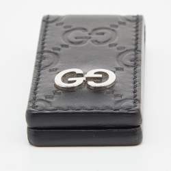 Gucci Black Guccisima Leather Money Clip