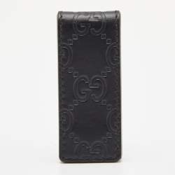 Gucci Black Guccisima Leather Money Clip