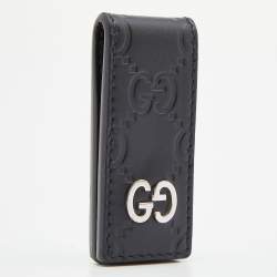 Gucci Black Guccisima Leather Money Clip