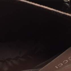 Pre Owned Gucci Beige/Brown Canvas And Leather Bamboo Handle Tote