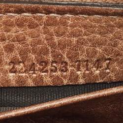 Gucci Brown Guccissima Leather Bamboo Tassel Zip Around Wallet