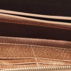 Gucci Brown Guccissima Leather Bamboo Tassel Zip Around Wallet