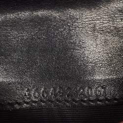 Gucci Charcoal Black Matelassé Leather GG Marmont Card Case