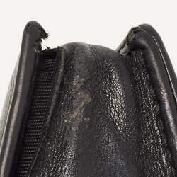 Gucci Charcoal Black Matelassé Leather GG Marmont Card Case