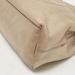 Gucci Pale Gold Leather Medium Soho Chain Shoulder Bag