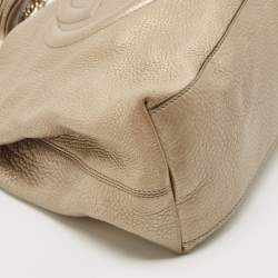 Gucci Pale Gold Leather Medium Soho Chain Shoulder Bag