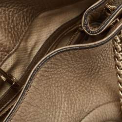 Gucci Pale Gold Leather Medium Soho Chain Shoulder Bag