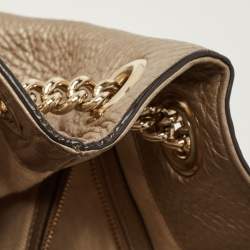 Gucci Pale Gold Leather Medium Soho Chain Shoulder Bag