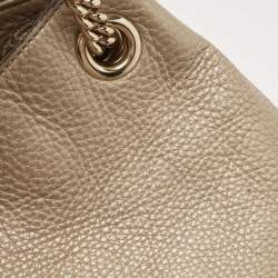 Gucci Pale Gold Leather Medium Soho Chain Shoulder Bag