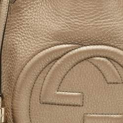 Gucci Pale Gold Leather Medium Soho Chain Shoulder Bag