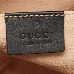 Gucci Black/Beige GG Bees Supreme Canvas Small Padlock Shoulder Bag