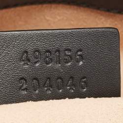 Gucci Black/Beige GG Bees Supreme Canvas Small Padlock Shoulder Bag