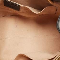 Gucci Black/Beige GG Bees Supreme Canvas Small Padlock Shoulder Bag