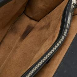 Pre Owned Gucci Black/Beige GG Supreme Canvas and Leather Medium Dionysus Arabesque Shoulder Bag