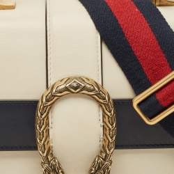 Pre Owned Gucci Tricolor Leather Medium Dionysus Bamboo Top Handle Bag