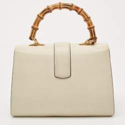 Pre Owned Gucci Tricolor Leather Medium Dionysus Bamboo Top Handle Bag