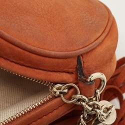 Pre Owned Gucci Brown Nubuck Mini Soho Disco Chain Crossbody Bag