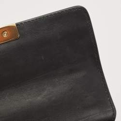 Pre Owned Gucci Black/Beige GG Supreme Canvas and Leather Small Padlock Shoulder Bag