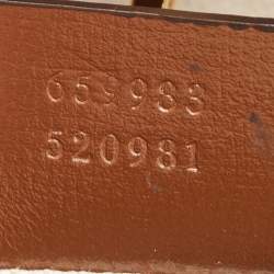 Pre Owned Gucci Brown/Beige GG Supreme Canvas and Leather Small Tote