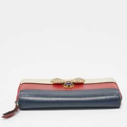 Gucci Tricolor Leather Queen Margaret Zip Around Wallet