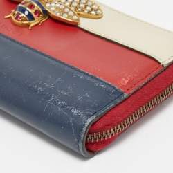 Gucci Tricolor Leather Queen Margaret Zip Around Wallet