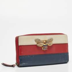 Gucci Tricolor Leather Queen Margaret Zip Around Wallet