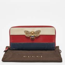Gucci Tricolor Leather Queen Margaret Zip Around Wallet