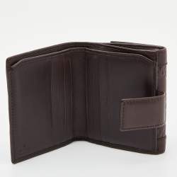 Pre Owned Gucci Brown Guccissima Leather French Wallet