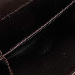 Pre Owned Gucci Brown Guccissima Leather French Wallet