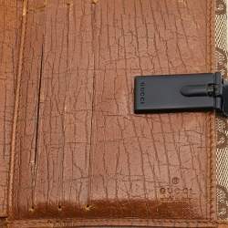Gucci Beige/Tan GG Canvas and Leather Bamboo Compact Wallet