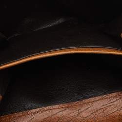Gucci Beige/Tan GG Canvas and Leather Bamboo Compact Wallet
