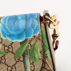 Pre Owned Gucci Multicolor GG Supreme Canvas Tian Padlock Messenger Bag