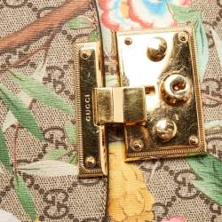 Pre Owned Gucci Multicolor GG Supreme Canvas Tian Padlock Messenger Bag