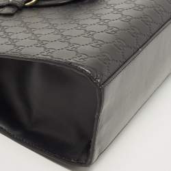 مملوكة مسبقًا Gucci Black Guccissima Leather Large Emily Chain Shoulder Bag