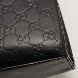 مملوكة مسبقًا Gucci Black Guccissima Leather Large Emily Chain Shoulder Bag