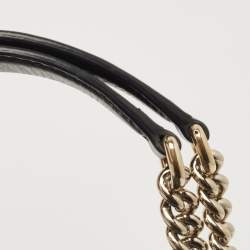 مملوكة مسبقًا Gucci Black Guccissima Leather Large Emily Chain Shoulder Bag