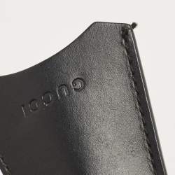 Pre Owned Gucci Black Guccissima Leather Medium Padlock Shoulder Bag