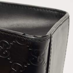 Pre Owned Gucci Black Guccissima Leather Medium Padlock Shoulder Bag