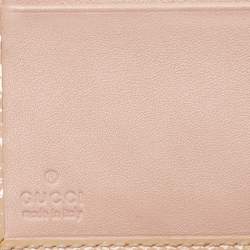 Gucci Beige Microguccissima Patent Leather Buckle French Wallet