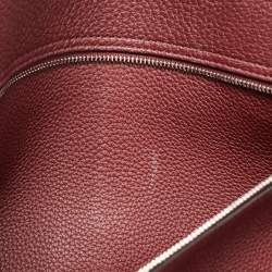 Pre Owned Gucci Burgundy Leather Jackie Tote