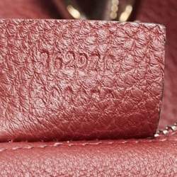 Pre Owned Gucci Burgundy Leather Jackie Tote