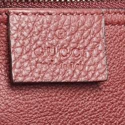 Pre Owned Gucci Burgundy Leather Jackie Tote