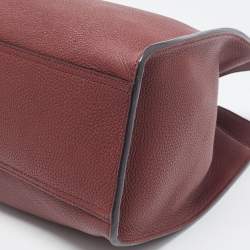 Pre Owned Gucci Burgundy Leather Jackie Tote