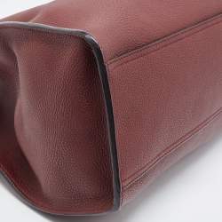 Pre Owned Gucci Burgundy Leather Jackie Tote