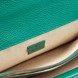 Pre Owned Gucci Green Leather Medium Dionysus Shoulder Bag