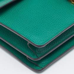 Pre Owned Gucci Green Leather Medium Dionysus Shoulder Bag
