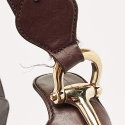 مملوكة مسبقًا Gucci Dark Brown Guccissima Leather Horsebit Creole Hobo