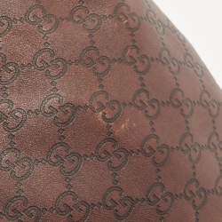 مملوكة مسبقًا Gucci Dark Brown Guccissima Leather Horsebit Creole Hobo